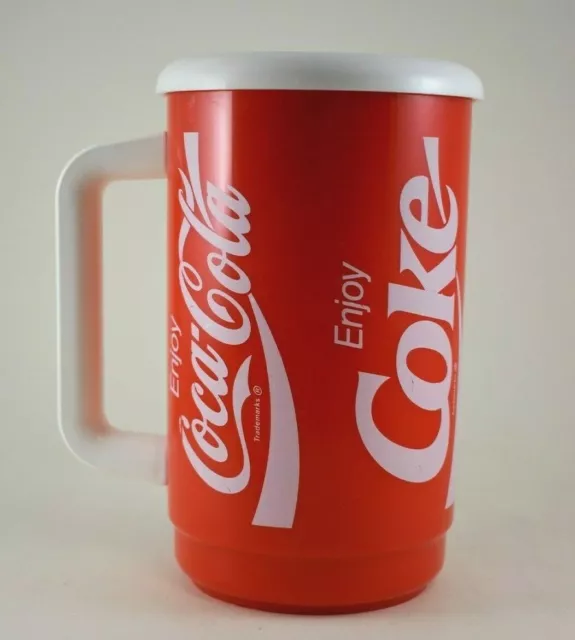 New Old Stock Vintage Coke Coca-Cola Whirley Cup 32 oz Red Travel Mug Cup