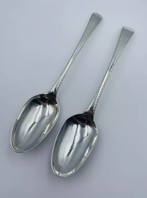 Thomas Moore Antique Pair English Georgian 18th Century Sterling Silver Spoons