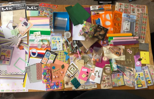 Craft Bundle Job Lot Clearance Assorted Items Card Making & Paper Scrapbooking