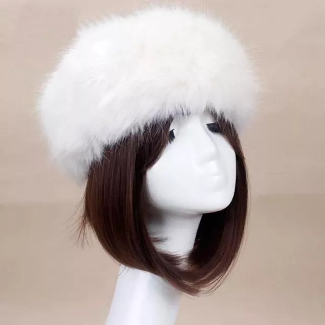 Fashion Women Winter Cap Faux Fox Fur Hat Male Cap Men's Warm Soft Ski Headdress 2