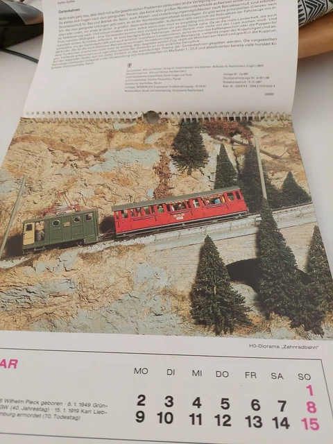  KALENDER BILD UND Heimat Modelleisenbahnkalender komplett 1989 B17098 Illustration 