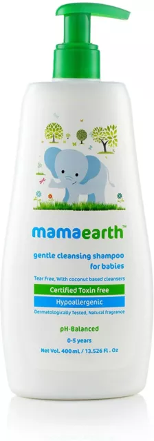 Mamaearth Gentle Cleansing Shampoo for Babies, 400ml/13.53fl oz (Pack of 1)