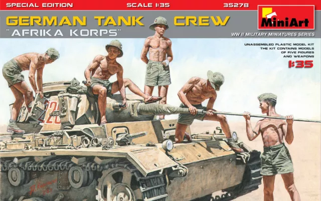 (MIN35278) - Miniart 1:35 - German Tank Crew 'Afrika Korp' Spec Edt