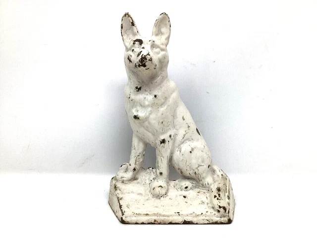Vintage Hubley  #275 Cast Iron German Shepherd Dog Door Stop Decorative Art