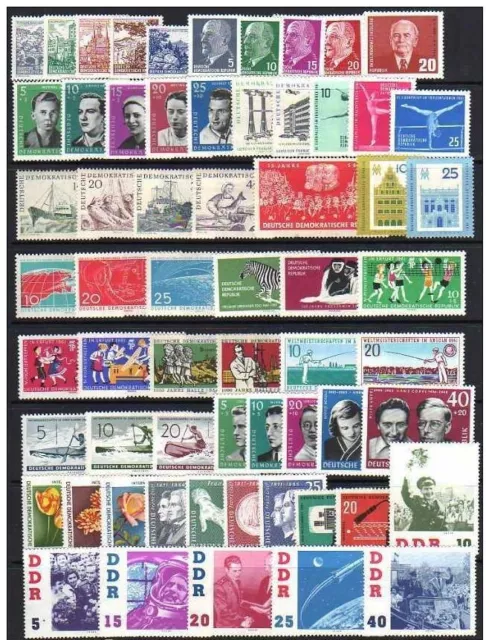 Ddr - Germania Est 1961 Anno Completo Nuovo Mnh