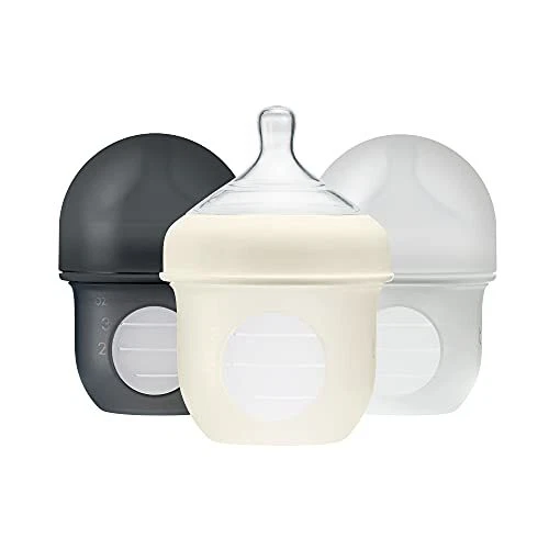 NURSH Reusable Silicone Baby Bottles with Collapsible Silicone Pouch Design — En