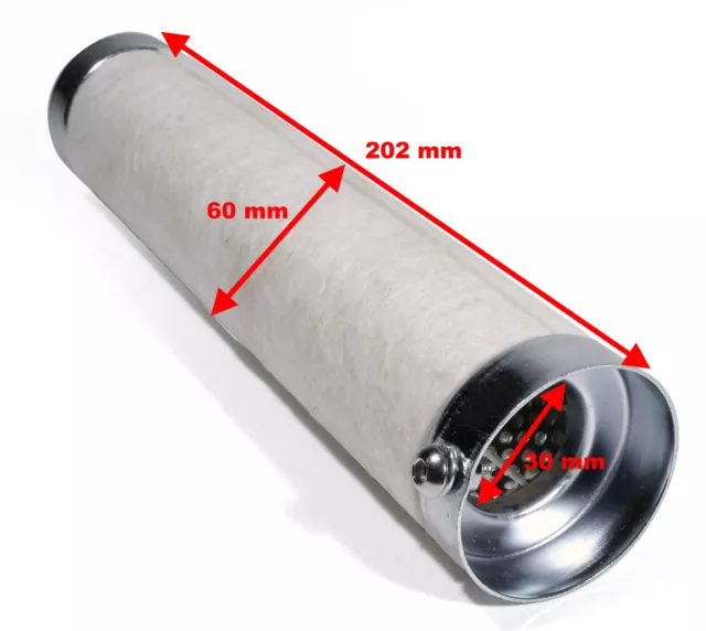 Schalldämpfer Einsatz Performance Baffle 60x205 mm DB-Killer für 2½" Krümmer 2