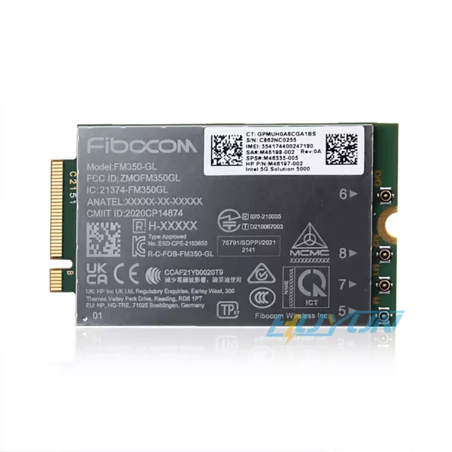 Fibocom FM350-GL für HP N00181-005 M99934-001 5G 830 G8 835 G8 835 G9 X14 X16