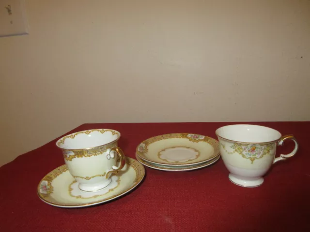 James Japanese Meito China Mixed Lot Cups and Saucers