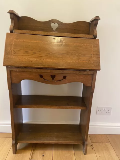 Arts And Crafts Oak Bureau Bookcase