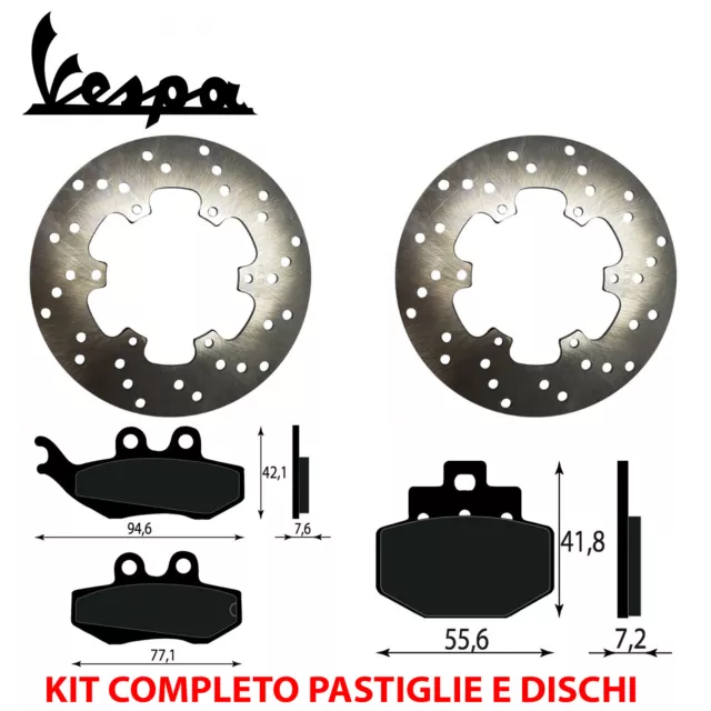 Kit Completo Pastiglie E Dischi Vespa Granturismo 125 (Grimeca Caliper) 2003