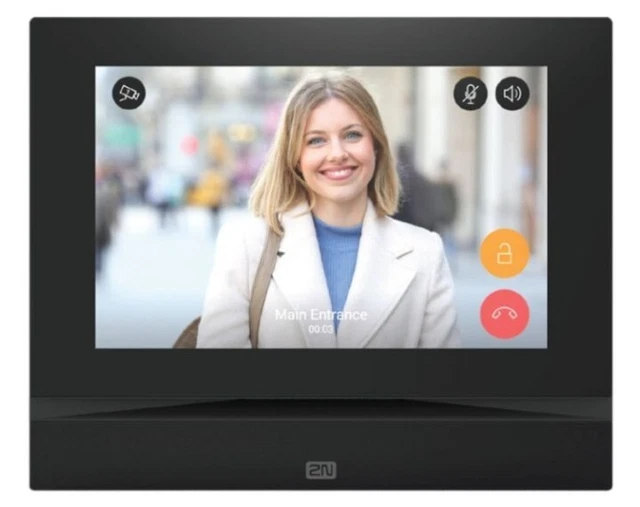2N IP Verso Intercom Indoor Video Unit, 7" Touchscreen 91378601 Black NEW