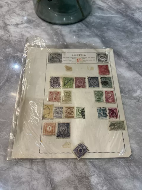 Single Sheet Of Early Austrian Stamps Some Very Early