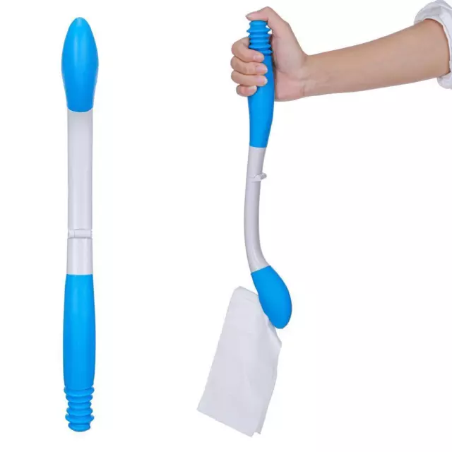 Folding Toilet Tissue Self Wipe Aid Long Handled Bottom Wiper Discreet Helper