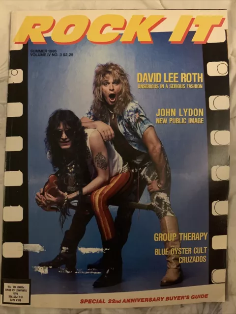 Rock It Magazine - Summer 1986 - David Lee Roth (Van Halen) John Lydon (PIL)