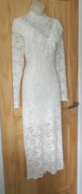 Cream lace midaxi dress high neck River Island  Event/wedding/etc BNWT  size 16