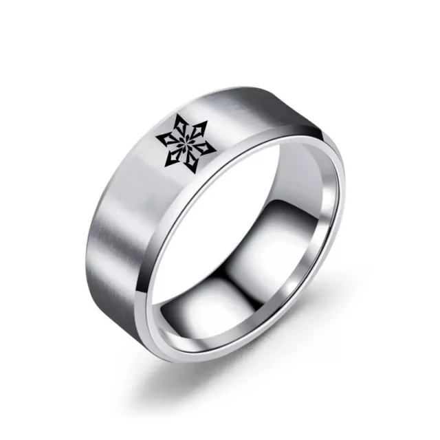 Anime Genshin Impact Fashion Cyro Cosplay Couple Ring Accessories Gifts #11