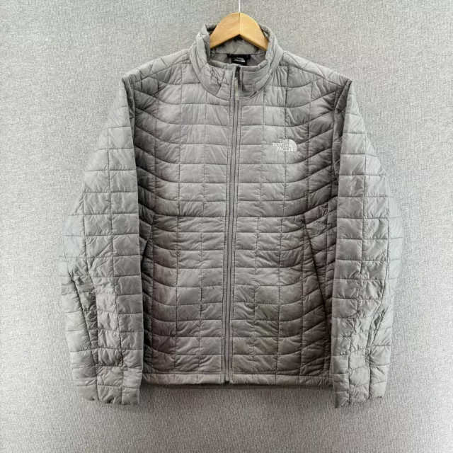 THE NORTH FACE Mens Jacket Gray Medium Thermoball Eco Quilted ...