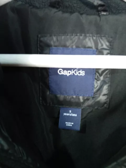 Gap Coat Ragazze Età 4-5 Anni Giacca Imbottita Nera Gilet Scaldacardi Pelliccia Finim 110Cm 3