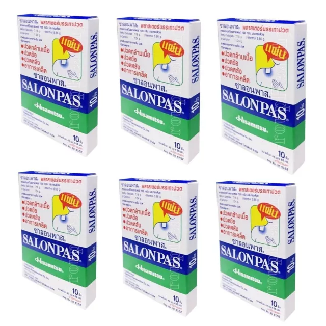 60 Salonpas Pain Relieving Patch Relief Post Neck Shoulders HEAT Patches