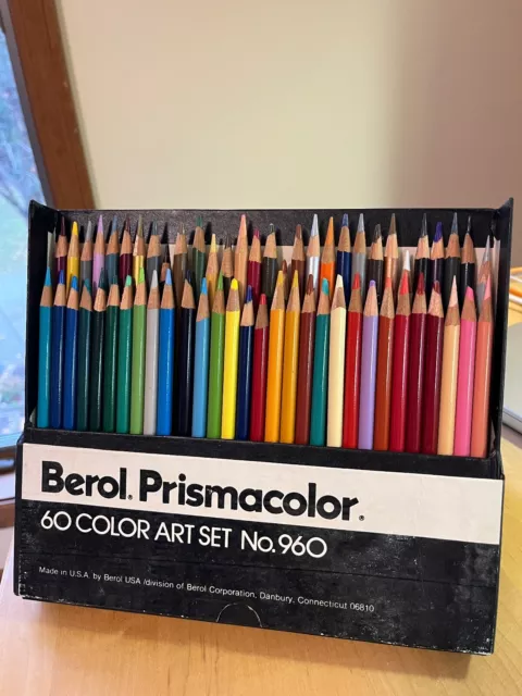 Vintage 1980 Berol PRISMACOLOR Art Set 960 59/60 Color Pencils Made in  Canada 