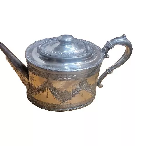 Old  Silver with Victorian Style Teapot