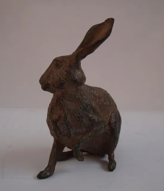 Statue Sculpture Lapin Lievre Animalier Chasse Style Art Deco Style Art Nouveau 3