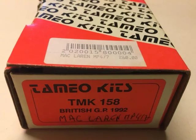 Tameo Kits - Formule 1 - Mc Laren Mp4/7 - Gp Angleterre 1992