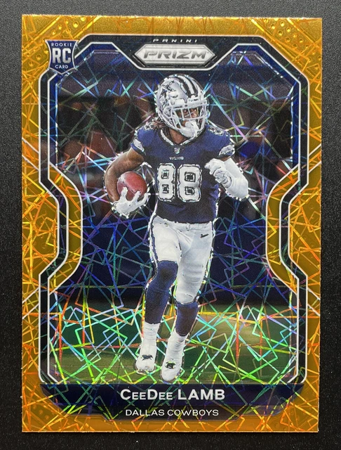 2020 Prizm CeeDee Lamb Orange Lazer Prizm Rookie RC #334 Cowboys