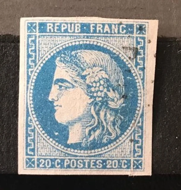 Timbres France Cérès Bordeaux N°45C Bleu Et 45Ca Bleu Foncé - Cote 200
