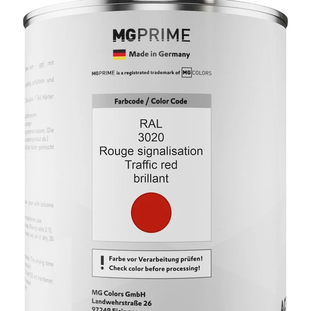 Frprotechnics | Peinture Poudre Thermolaquage 500 gr ROUGE RAL 3020 BRILLANT - Powder Coating