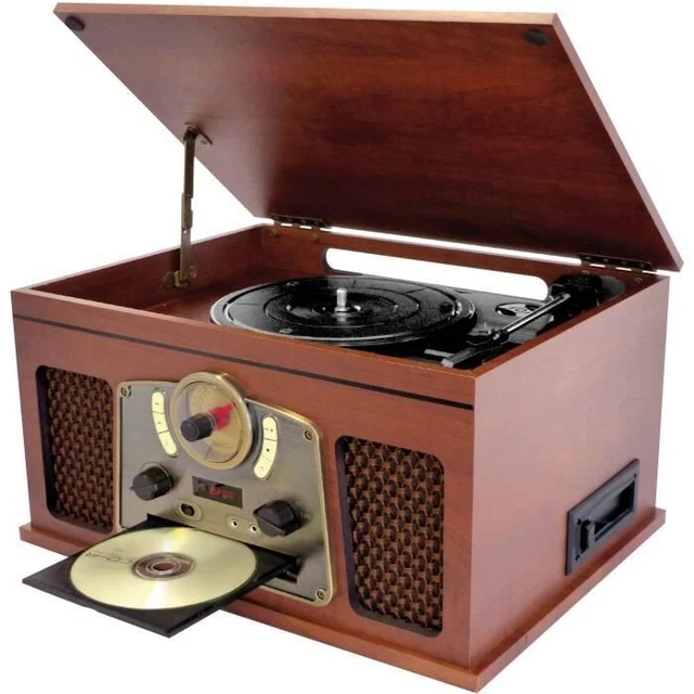 INOVALLEY RETRO10E-BTH-N - Chaîne Hi-fi rétro - Connectivité bluetooth, USB, ...