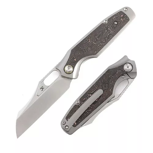 Kansept Knives Tuckamore Folding Knife 3.5" CPM 20CV Steel Blade Carbon Fiber