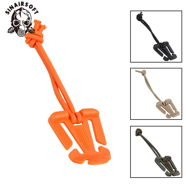 5Pcs Tactical Gear Clip Molle Dominator for Web Backpack Strap Elastic Carabiner