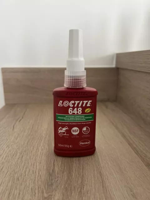 x2 Loctite 648 50ml - High Strength Retaining Compound Glue Bolt - UK STOCK 3