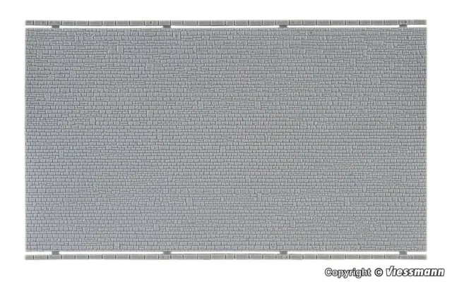 Kibri scala N 37969  muro in plastica grigio 20 x 12 cm. Nuovo OVP