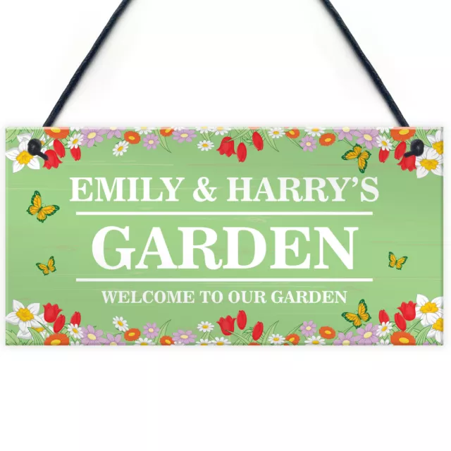 GARDEN SIGN For Outside Personalised Hanging Garden Sign Welcome Sign For Home