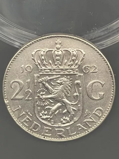 2,5 Gulden Niederlande Silber