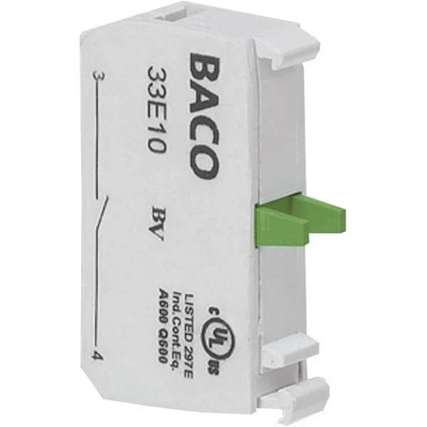 Baco 33e10 elemento di contatto 1 na momentaneo 600 v pz Baco 33e10 elemento di contatto 1 na momentaneo 600 v pz