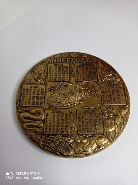 Médaille Presse-papiers – Bronze – Calendrier 1993 – Mayot Europe – XXe