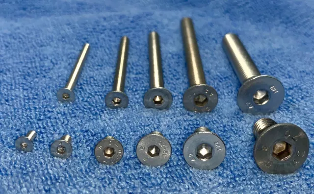 Stainless Steel Flat Head Socket Screws DIN 7991 Metric M2.5 M3 M4 M5 M6 M8 2