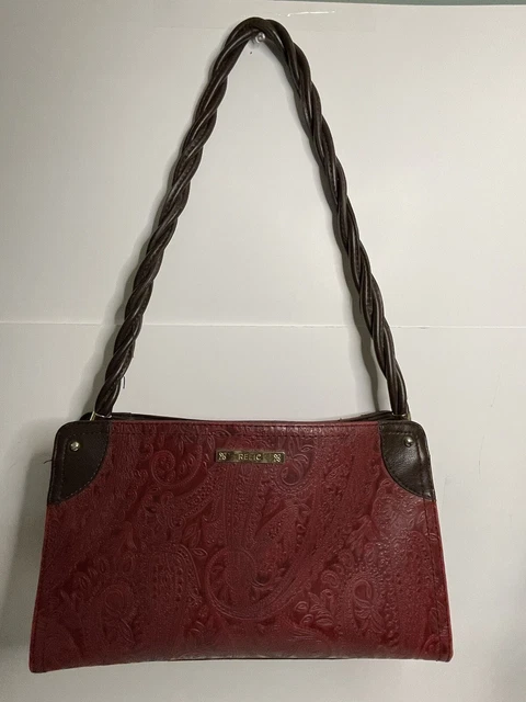 Relic red leather purse deals