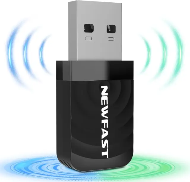 Ortiny Cle WiFi Puissante AC1300Mbps Adaptateur, USB 3.0 Double