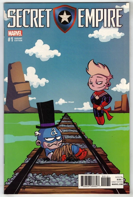 Secret Empire #1 Skottie Young Variant Steve vs Carol Marvel 2017 VF/NM