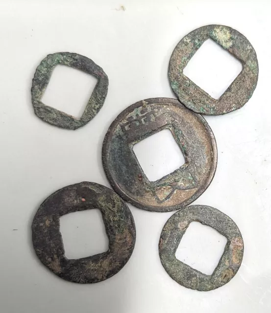 2000 Year old Collection of 5 HAN DYNASTY China Chinese Coin Lot (#C805)