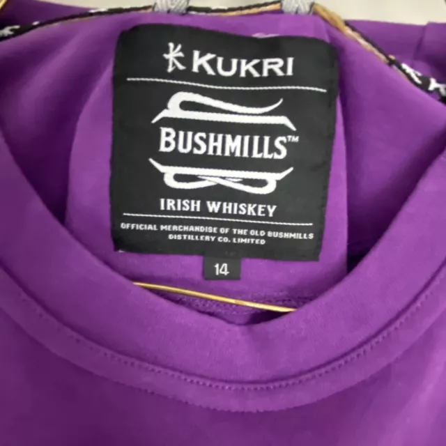 Bushmills Irish Whiskey Distillery Official Merchandise Kukri Purple Sz S/14 NWT 3