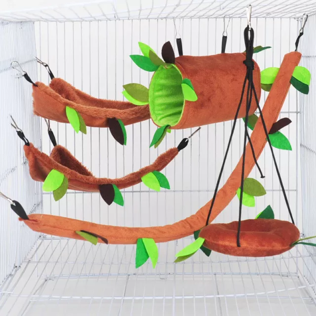 Small Pet Cage Guinea Pig Sugar Glider Hamster Squirrel Swing Bed Nest Hammock&