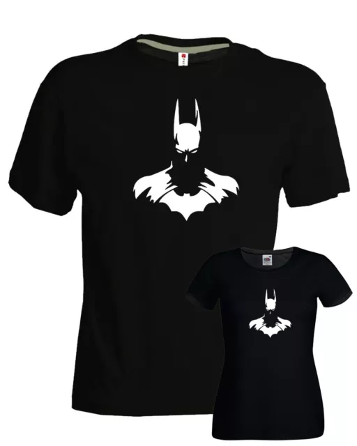 T-shirt BATMAN supereroi film cartoon maglietta ottimo cotone nera uomo donna
