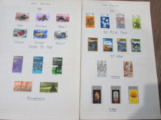 NZ stamps 1972 Full set of annual issues some MINT 25 in total CHEAP