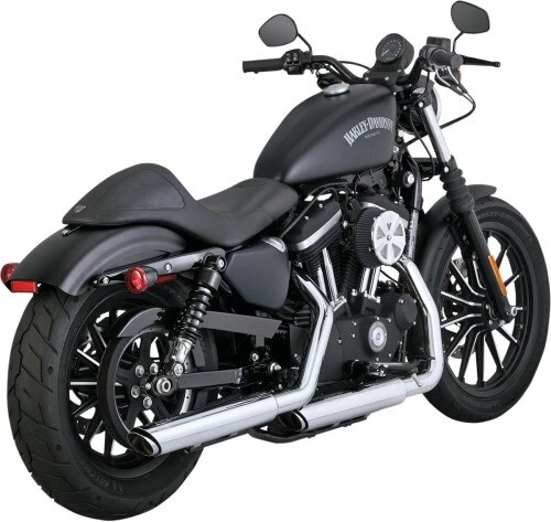 Vance &amp; Hines Twin Slash 3 Inch Slip On Mufflers 14-2017 Harley Sportster